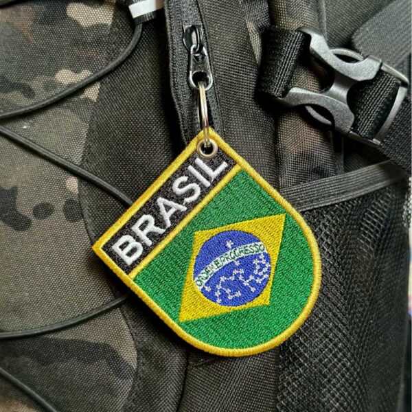 BP0403E-001 Bandeira Brasil Patch Bordado 6,8x8,0cm - Imagem 3