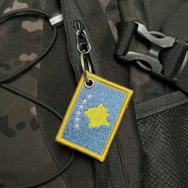 BP0433-011 Bandeira Kosovo Patch Bordado 5,7x3,8cm - Imagem 3