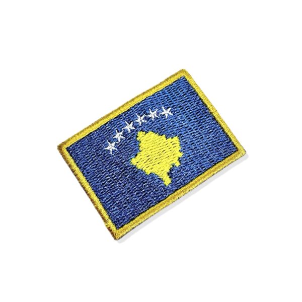 BP0433-011 Bandeira Kosovo Patch Bordado 5,7x3,8cm