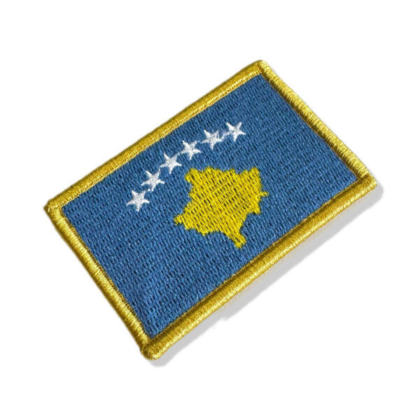 BP0433-001 Bandeira Kosovo Patch Bordado 7,5x5 - Imagem 3