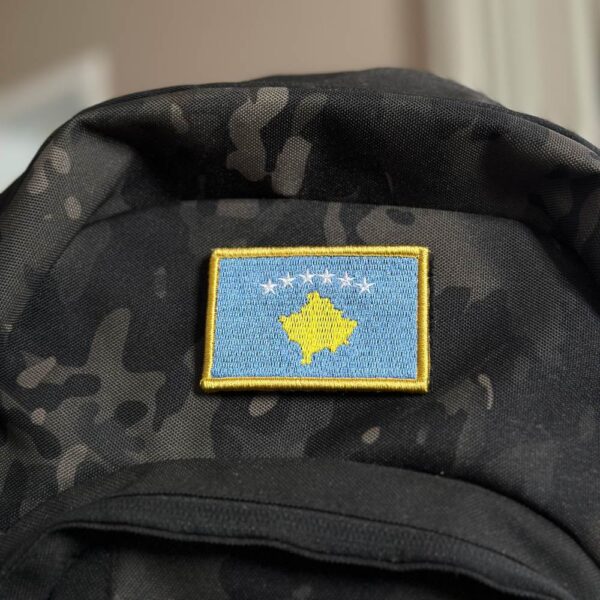 BP0433-001 Bandeira Kosovo Patch Bordado 7,5x5 - Imagem 4