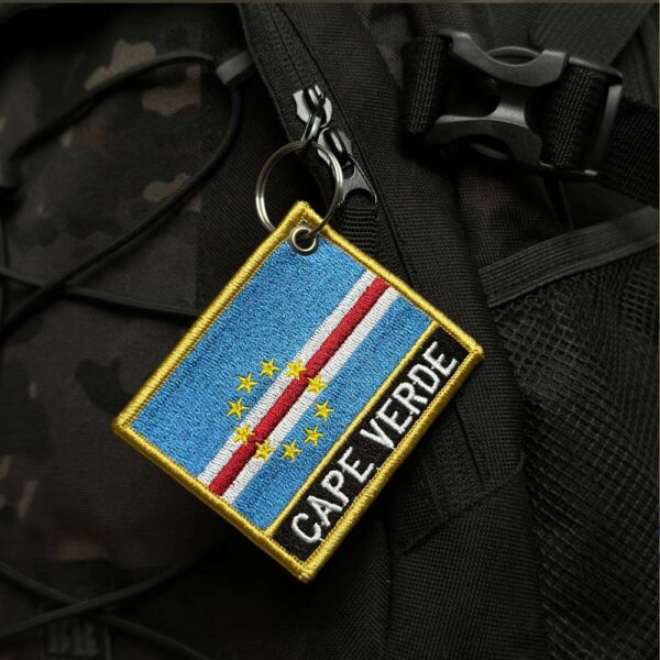 BP0434N-001 Bandeira Cabo Verde Patch Bordado 7,5x6,3cm - Imagem 4