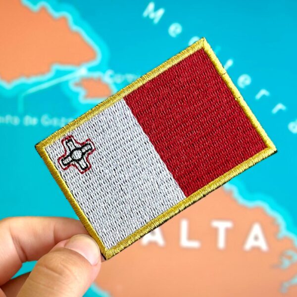 BP0435-001 Bandeira Malta Patch Bordado 7,5x5,0cm - Imagem 3
