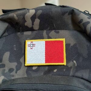 BP0435-001 Bandeira Malta Patch Bordado 7,5×5,0cm