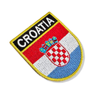 BP0436E-001 Bandeira Croácia Patch Bordado 6,8×8,0cm