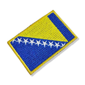 BP0438-001 Bósnia e Herzegovina Bandeira Patch Bordado 7,5×5