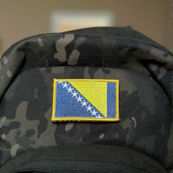 BP0438-001 Bósnia e Herzegovina Bandeira Patch Bordado 7,5x5 - Imagem 4