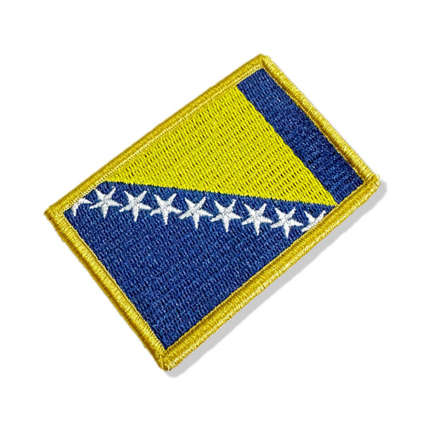 BP0438-001 Bósnia e Herzegovina Bandeira Patch Bordado 7,5x5 - Imagem 3