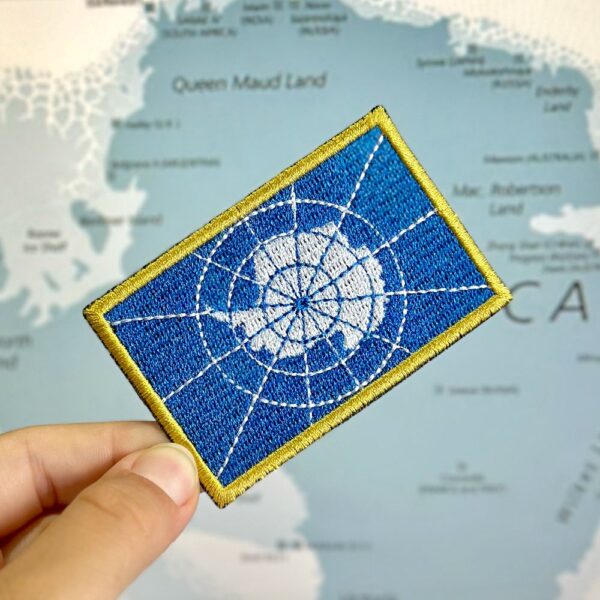 BP0440-001 Bandeira Antártica Patch Bordado 7,5x5 - Imagem 3