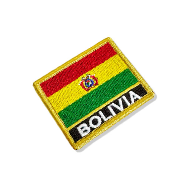 BP0029N-011 Bandeira Bolívia Patch Bordado 5,7x4,8 cm - Imagem 7