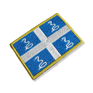 BP0431-001 Bandeira Ilha Martinica Patch Bordado 7,5×5,0cm