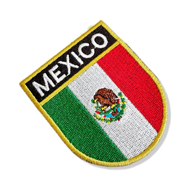 BP0050E-001 Bandeira México Patch Bordado 6,8x8,0cm
