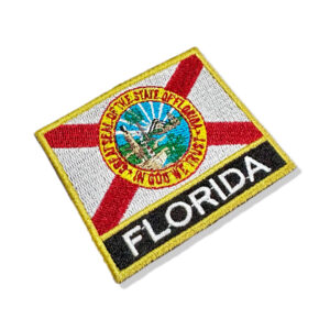BE0007N-001 Bandeira Florida Patch Bordado 7,5×6,3cm