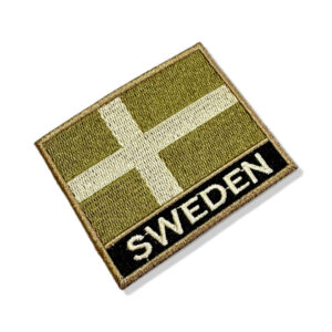 BP0087N-003 Bandeira Suécia Patch Bordado 7,5×6,3cm