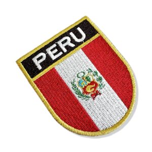 BP0028E-001 Bandeira Peru Patch Bordado 6,8×8,0cm