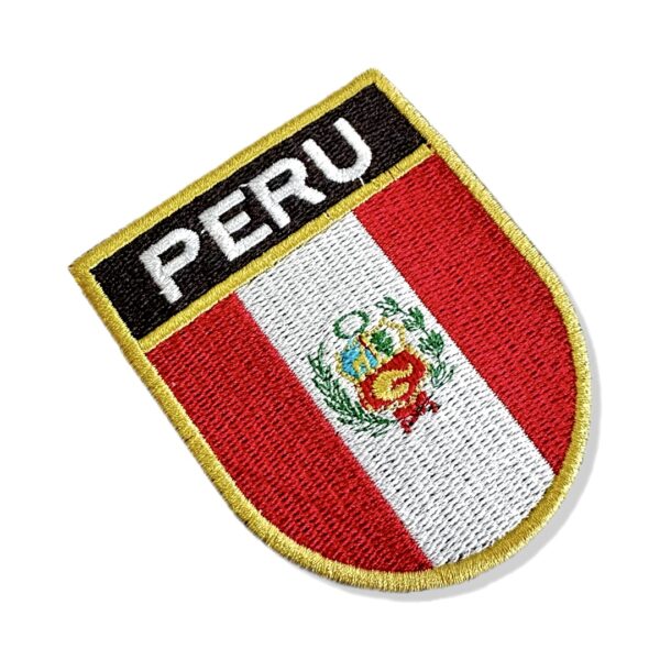 BP0028E-001 Bandeira Peru Patch Bordado 6,8x8,0cm