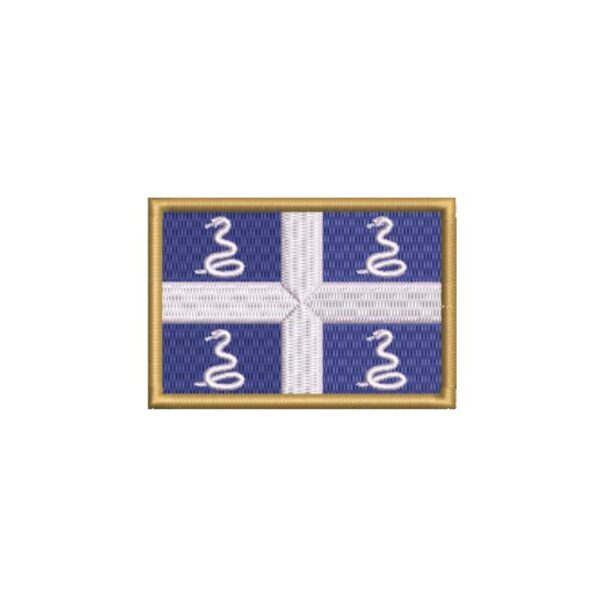 BP0431-001 Bandeira Ilha Martinica Patch Bordado 7,5x5,0cm - Imagem 6
