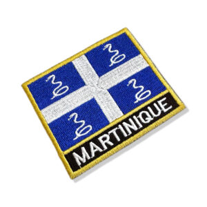 BP0431N-001 Bandeira Ilha Martinica Patch Bordado 7,5×6,3cm