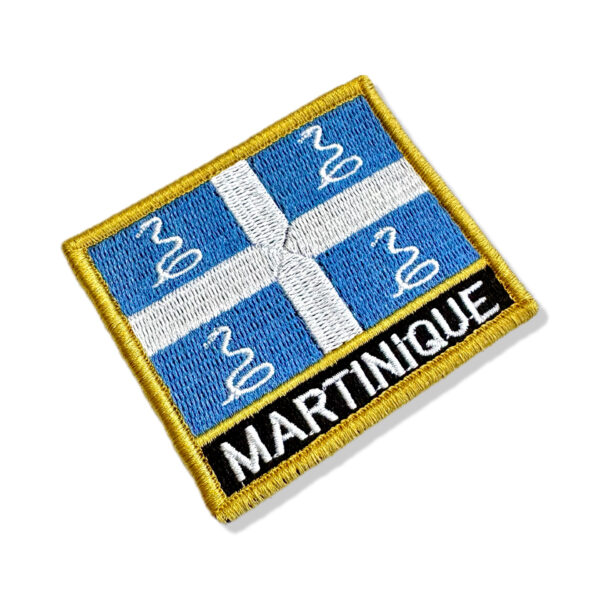 BP0431N-001 Bandeira Ilha Martinica Patch Bordado 7,5x6,3cm - Imagem 7