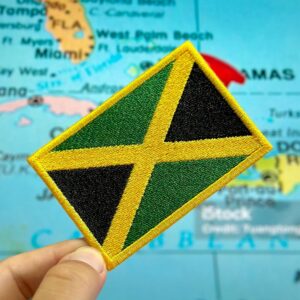 BP0036-001 Bandeira Jamaica Patch Bordado 7,5×6,3cm