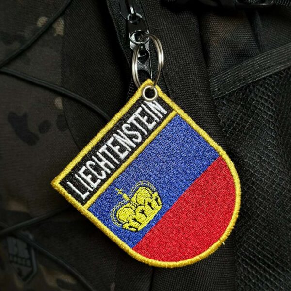 BP0424E-001 Bandeira Liechtenstein Patch Bordado 6,8x8,0cm - Imagem 4