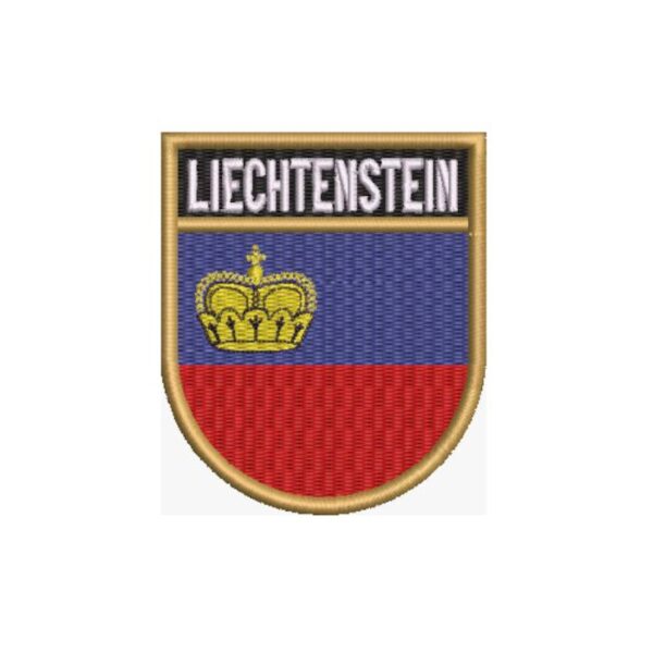 BP0424E-001 Bandeira Liechtenstein Patch Bordado 6,8x8,0cm - Imagem 6