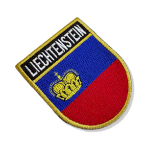 BP0424E-001 Bandeira Liechtenstein Patch Bordado 6,8×8,0cm