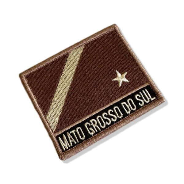 BE0011N-004 Bandeira Mato Grosso do Sul Patch Bordado 7,5x6,3cm - Imagem 7