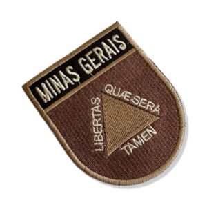 BE0048E-004 Bandeira Minas Gerais Patch Bordado 6,8×8,0cm