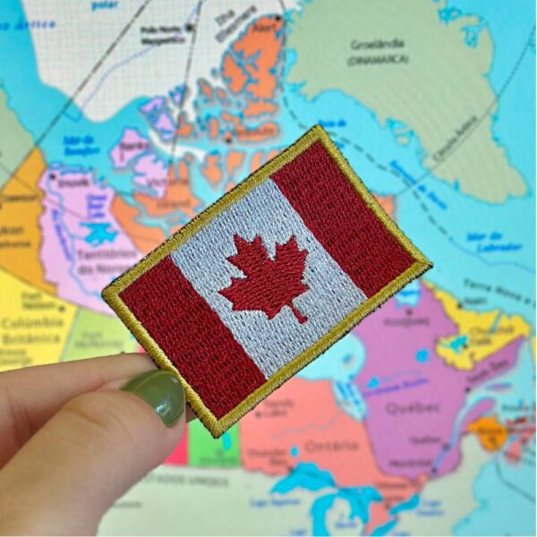BP0002-011 Bandeira Canadá Patch Bordado 5,7x3,8cm - Imagem 3