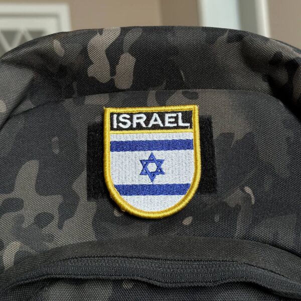 BP0009E-011 Bandeira Israel Patch Bordado 5,7x6,8cm - Imagem 2