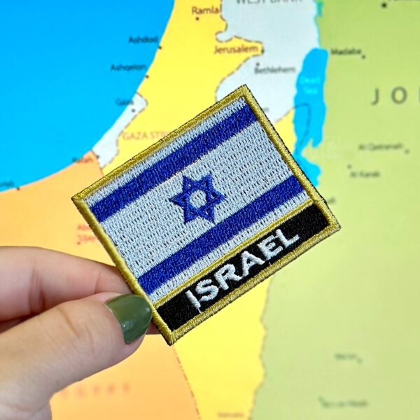 BP0009N-011 Bandeira Israel Patch Bordado 5,7x4,8cm - Imagem 3