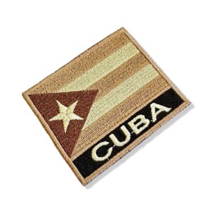 BP0010-004 Bandeira Cuba Patch Bordado 7,5×6,3cm