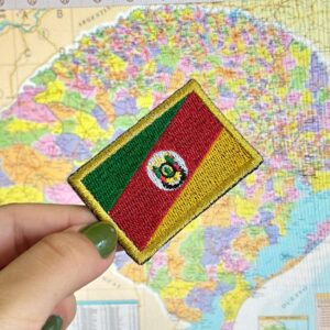 BE0019-011 Bandeira Rio Grande do Sul Patch Bordado 5,7×3,8cm