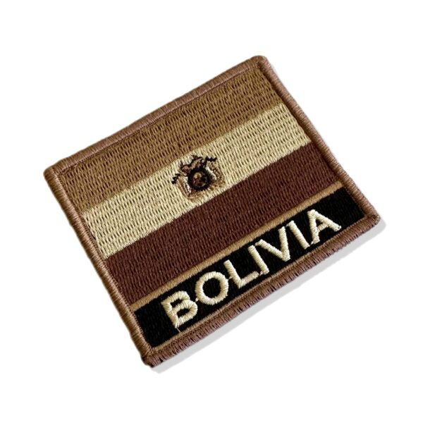 BP0029N-004 Bandeira Bolívia Patch Bordado 7,5x6,3cm - Imagem 7