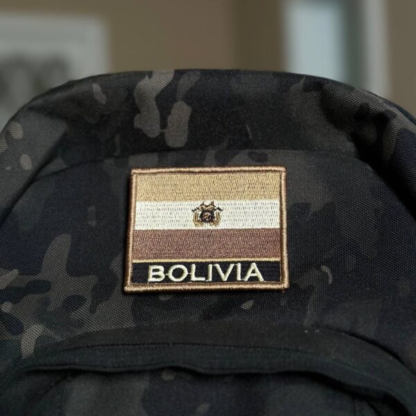 BP0029N-004 Bandeira Bolívia Patch Bordado 7,5x6,3cm - Imagem 2