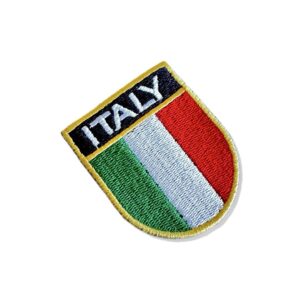 BP0030E-011 Bandeira Itália Patch Bordado 5,7×6,8cm