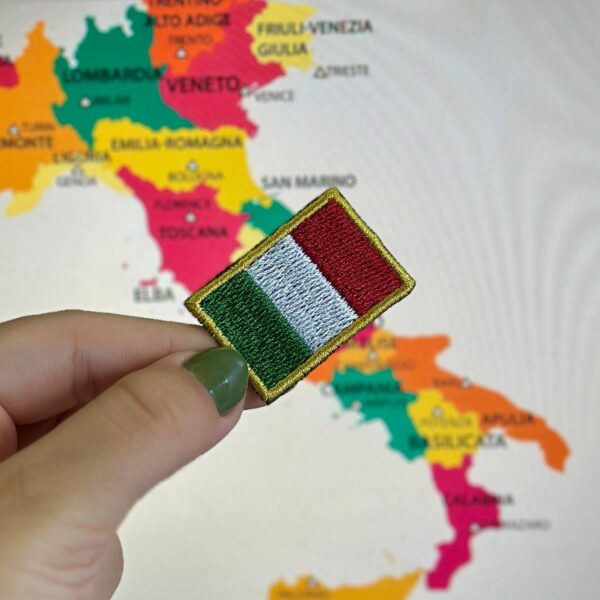 BP0030-031 Bandeira Italia Patch Bordado 3,8x2,5cm - Imagem 4