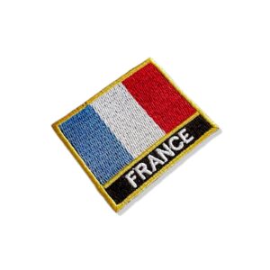 BP0031N-011 Bandeira França Patch Bordado 5,7×4,8 cm