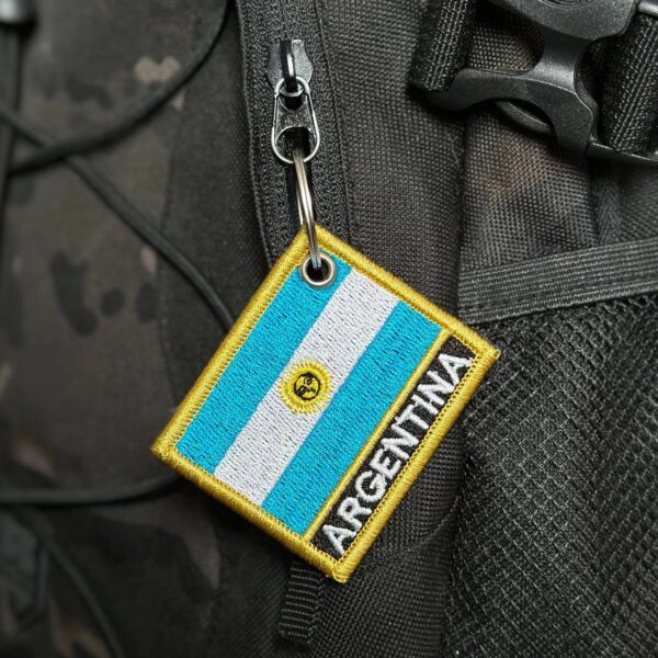 BP0032N-001 Bandeira Argentina Patch Bordado 7,5x6,3cm - Imagem 4