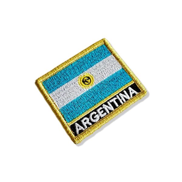 BP0032N-001 Bandeira Argentina Patch Bordado 7,5x6,3cm - Imagem 7