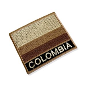BP0049N-004 Bandeira Colombia Patch Bordado 7,5×6,3cm