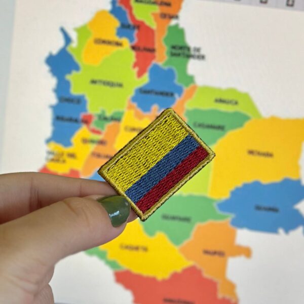 BP0049-031 Bandeira Colômbia Patch Bordado 3,8×2,5 cm - Imagem 3