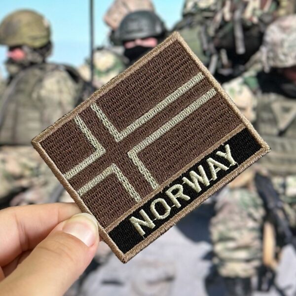 BP0054N-004 Bandeira Noruega Patch Bordado 7,5x6,3cm - Imagem 2