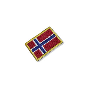 BP0054-031 Bandeira Noruega Patch Bordado 3,8×2,5cm