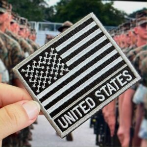 BP0055N-002 Bandeira USA Patch Bordado 7,5×6,3cm