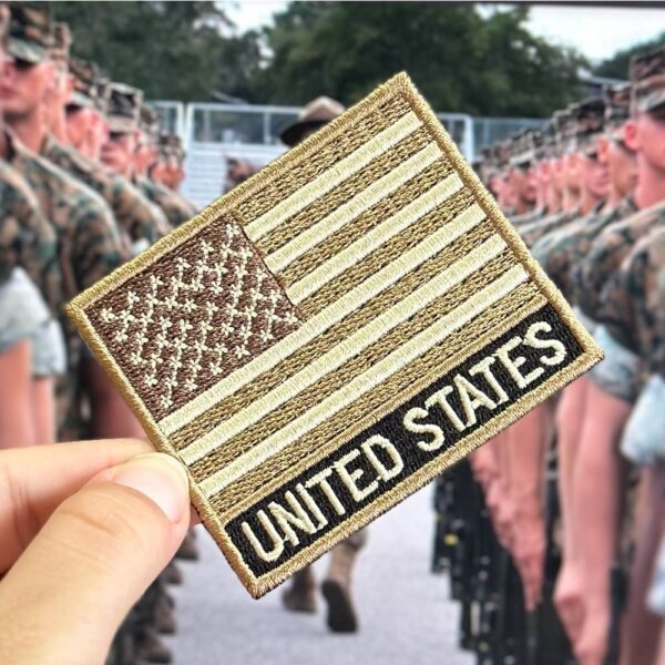 BP0055N-004 Bandeira USA Patch Bordado 7,5x6,3cm - Imagem 3