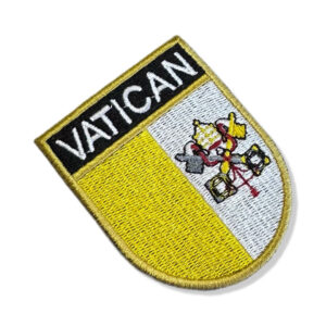 BP0060E-001 Bandeira Vaticano Patch Bordado 6,8×8,0cm