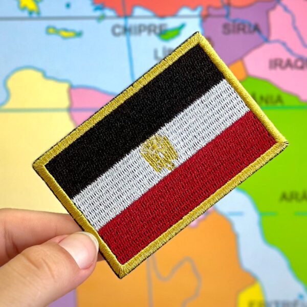BP0069-001 Bandeira Egito Patch Bordado 7,5x5,0cm - Imagem 3