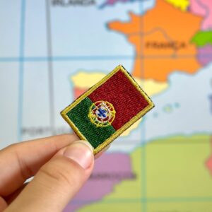 BP0071-031 Bandeira Portugal Patch Bordado 3,8×2,5cm